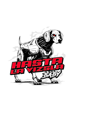 Hasta la vizsla baby minta fekete pólón