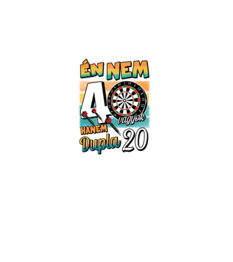 Darts Szülinap 40 éves minta fekete pólón