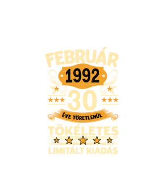 30 éve töretlenül tökéletes_február minta fehér pólón