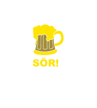 SÖR! minta szürke pólón