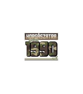 Horgászatra születve - 1990 minta homokszín pólón