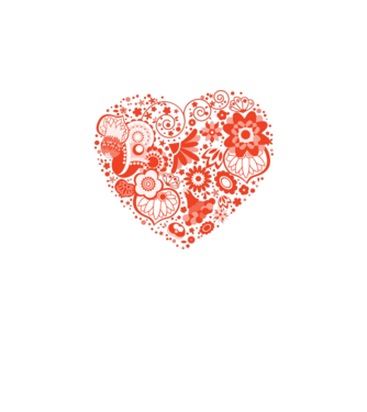 heart minta szürke pólón