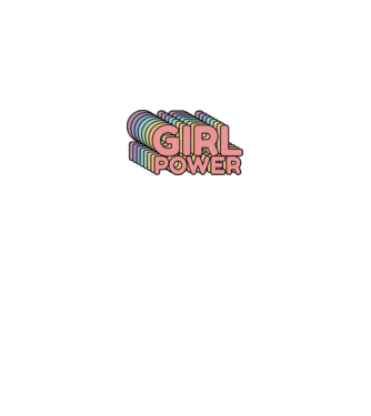 Girl power minta rózsaszín pólón
