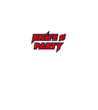 KNIFEPARTY minta fehér pólón