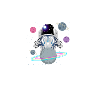 Astronaut planets minta türkiz pólón