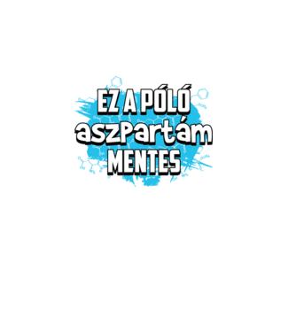 Aszpartám mentes kék minta fekete pólón