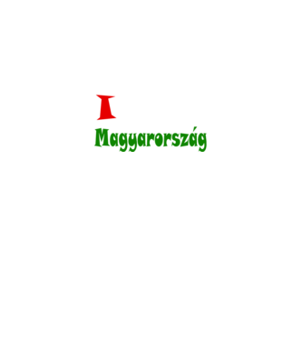 I love Hungary színes minta fekete pólón