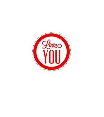 lovesyou minta fehér pólón