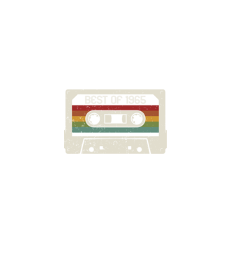 retro tape 1965 vintage minta fekete pólón