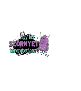 Szörnyet teremtettem páros minta világoskék pólón
