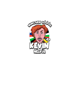 Nincsen góóól Kevin Nélkül minta fekete pólón
