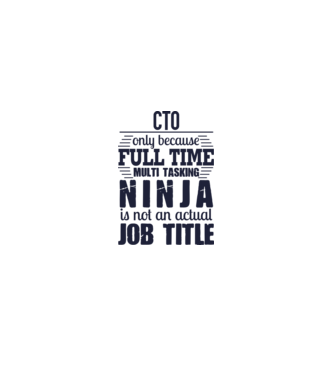 CTO-full time ninja   minta fehér pólón