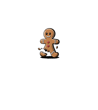 Érte én szétesem Mézeskalács fekete pólóra minta fehér pólón