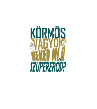 Szuperhős körmös minta fehér pólón