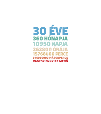 30 éve vagyok ennyire menő minta fekete pólón
