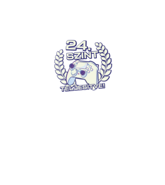 24. szint teljesítve minta fekete pólón