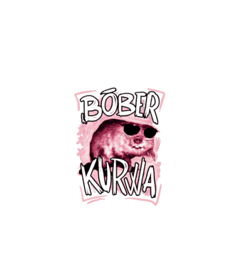 Bóber WTF minta fekete pólón