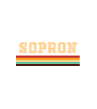 SOPRON csíkok minta fehér pólón