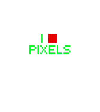 pixels minta fekete pólón