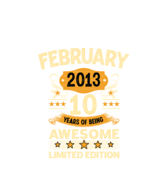 February 2013 10 years of being limited edition minta fehér pólón