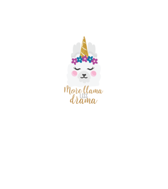 More Llama less drama minta fehér pólón