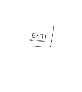 EAT! minta fekete pólón