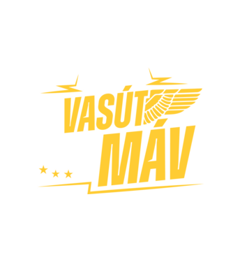 Hív a vasút vár a máv minta fehér pólón