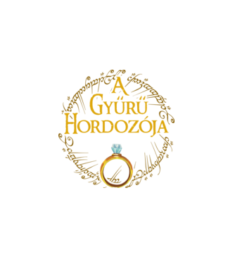 A gyűrű hordozója minta fekete pólón