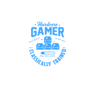 Gamer - 2007 minta királykék pólón