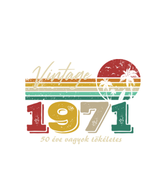 vintage 50 éve vagyok tökéletes minta fehér pólón