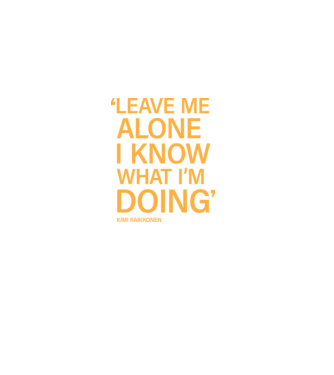 Leave me alone - Kimi Raikkonen minta fekete pólón