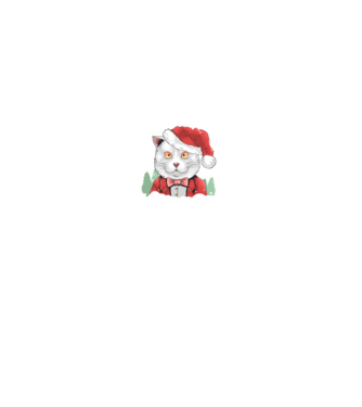 Boldog karácsonyt te macskás állat minta türkiz pólón