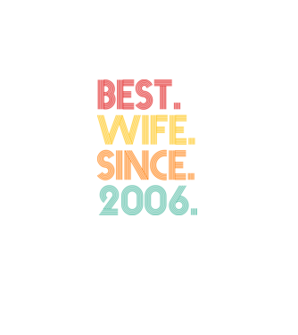 best wife since 2006 retro minta fekete pólón