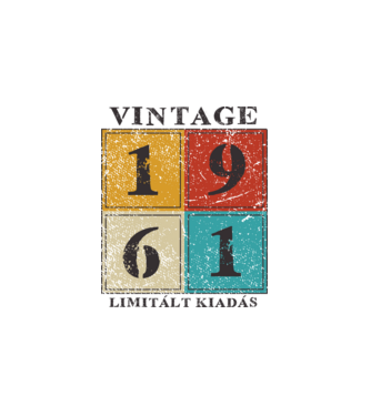 vintage_1961_limitált minta fehér pólón