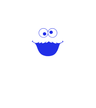 Cookie Monster minta fehér pólón