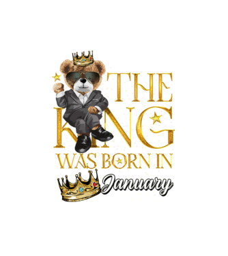 The king was born int JANUARY minta fehér pólón