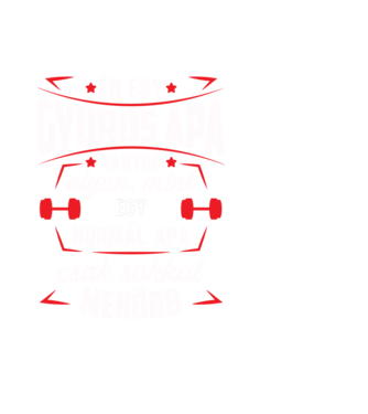 Menő Gyúrós apa minta fekete pólón