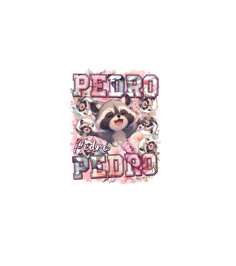 Girly Pedro minta fehér pólón