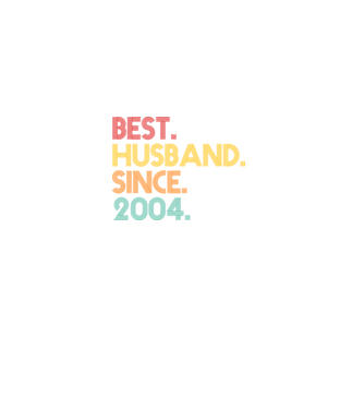 best husband since 2004 retro minta fekete pólón