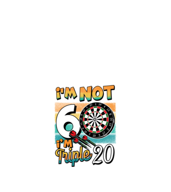 Darts Birthday 60 years old minta fekete pólón