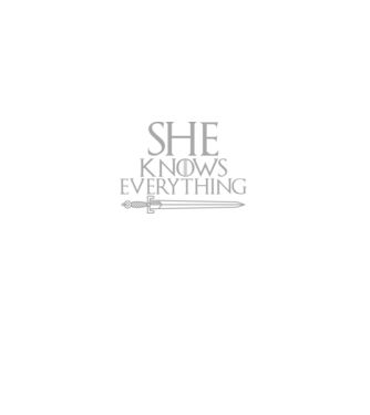 She knows everything páros minta fekete pólón