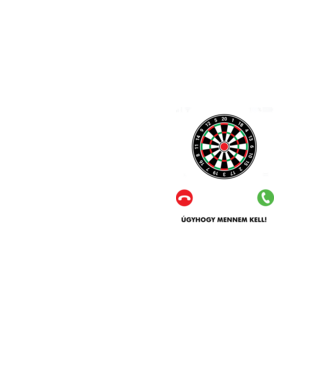 Hív a darts mennem kell minta neonsárga pólón