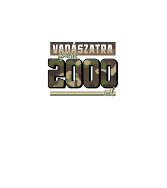 Vadászatra születve 2000-től! minta fekete pólón