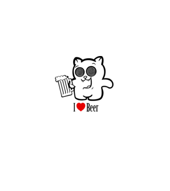 ilovebeer.ai minta fehér pólón