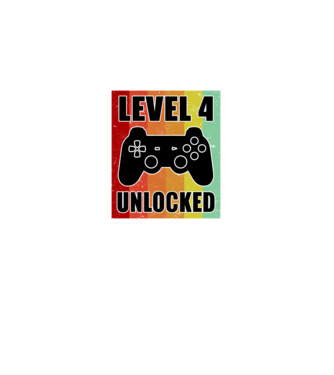 level 4 unlocked retro gamer minta fekete pólón