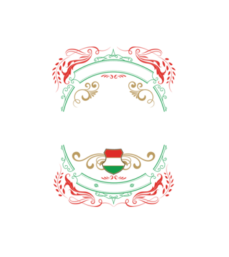 Magyar fajta puli minta fehér pólón
