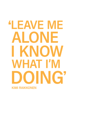 Leave me alone - Kimi Raikkonen minta fekete pólón