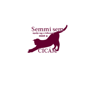 Semmi sem ápolja úgy a lelkemet mint a cicám minta fehér pólón