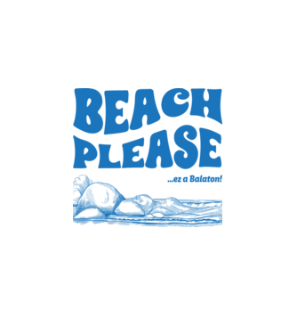 Beach Please, ez a Balaton! minta fehér pólón
