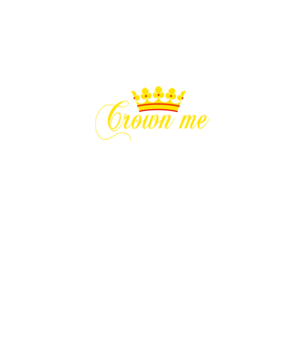 Crown me minta fekete pólón